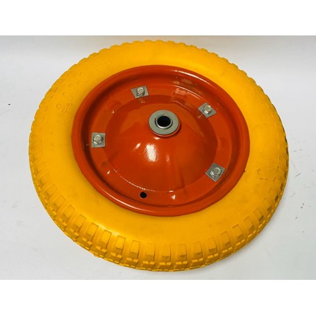 PU Wheel Tyre (Metal Hub Blue) Yellow
