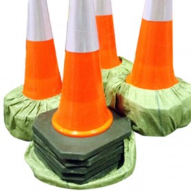 75cm Safety Cone Black PVC Base